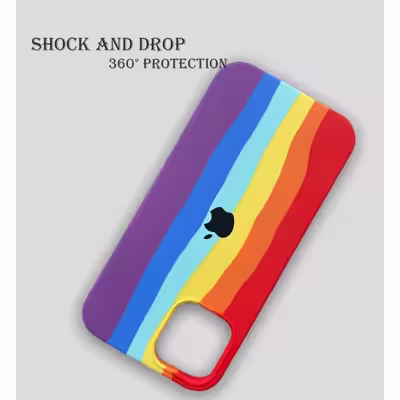 کاور آیرون من مدل RAINBOW مناسب برای گوشی موبایل اپل IPHONE 13 همراه با قلم لمسی