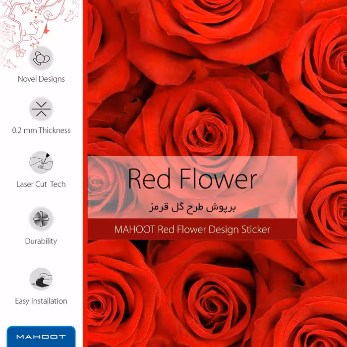 برچسب پوششی ماهوت مدل Red-Flower مناسب برای تبلت هوآوی Matepad 10.4 2020 BAH3-L09