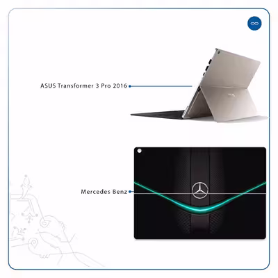 برچسب پوششی ماهوت مدل Mercedes-Benz مناسب برای تبلت ایسوس Transformer 3 Pro 2016