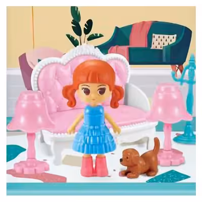 ست اسباب بازی لوازم خانه مدل خانه عروسکی