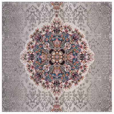 فرش ماشینی آنا مدل 700 طرح هالیدی زمینه فیلی