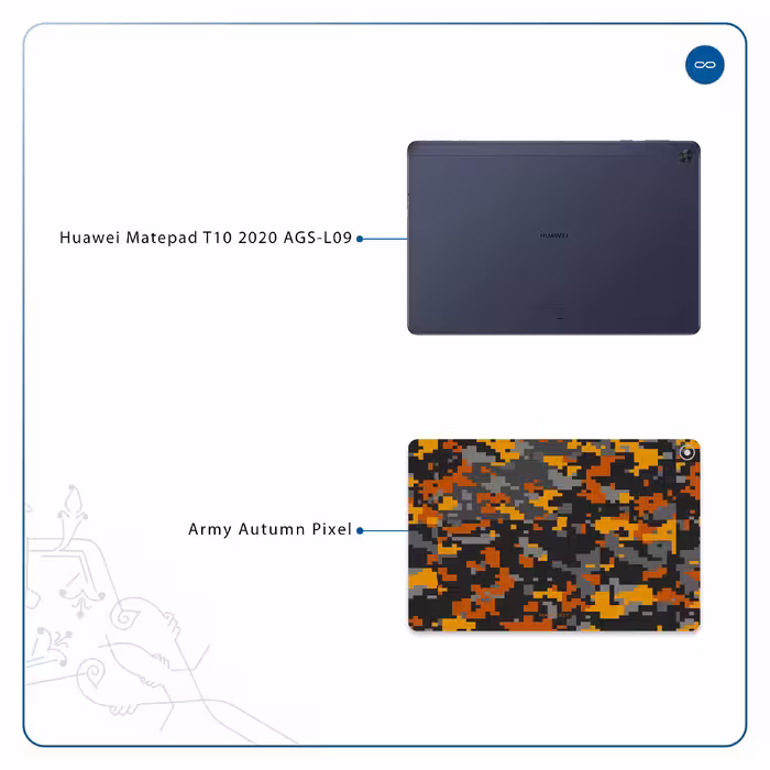 برچسب پوششی ماهوت مدل Army-Autumn-pixel مناسب برای تبلت هوآوی Matepad T10 2020 AGS-L09