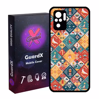 کاور گارد ایکس طرح Pattern مدل Glass10168 مناسب برای گوشی موبایل شیائومی Redmi Note 10 4G / Note 10S