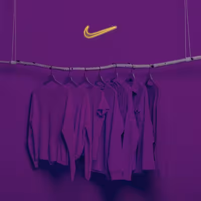 چراغ دیواری نئون دیزاین طرح Nike_YL