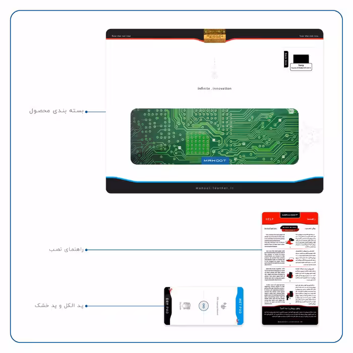 برچسب پوششی ماهوت مدل Green Printed Circuit Board مناسب برای تبلت سونی Xperia Z2 Tablet LTE 2014