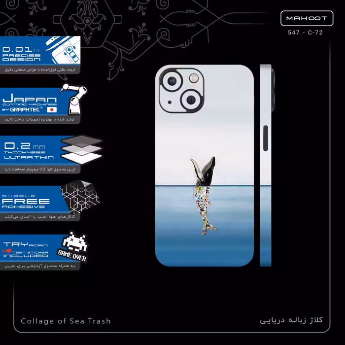 برچسب پوششی ماهوت مدل Collage of Sea Trash-FullSkin مناسب برای گوشی موبایل اپل iPhone 13 Mini