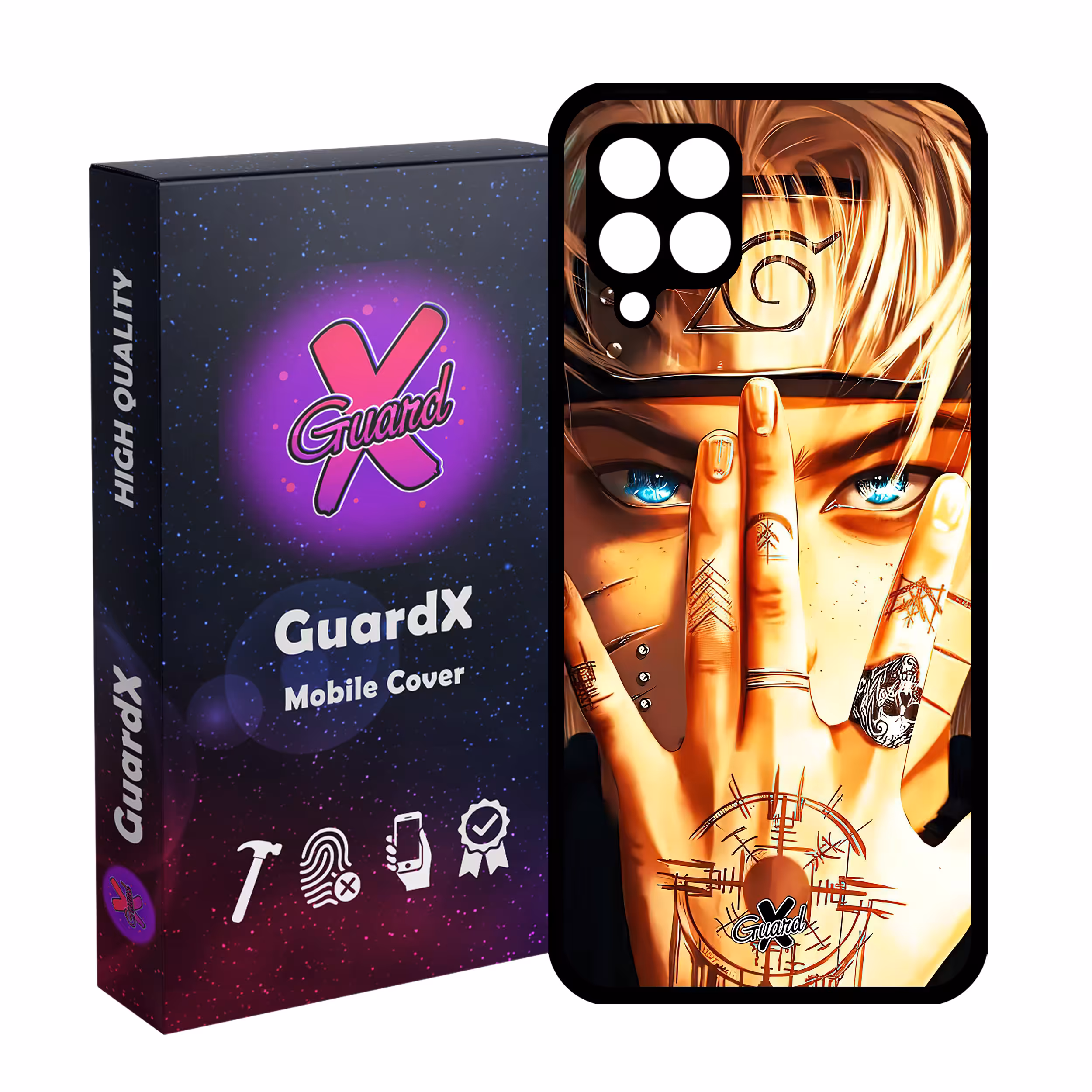 کاور گارد ایکس طرح Naruto Anime مدل Glass10452 مناسب برای گوشی موبایل سامسونگ Galaxy A12/M12/F12