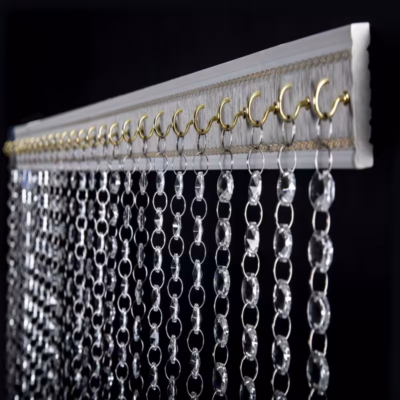 پرده آریا کریستال مدل ساده سایز 75x170 سانتی متر