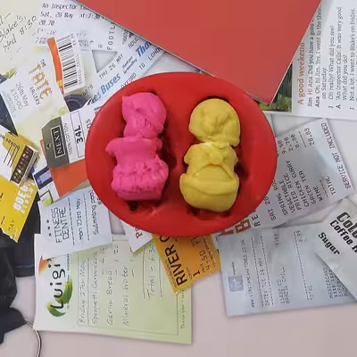 قالب فوندانت به گز مدل نوزاد خوابیده