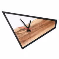 ساعت دیواری چوبي طرح ذوزنقه مدل F 020