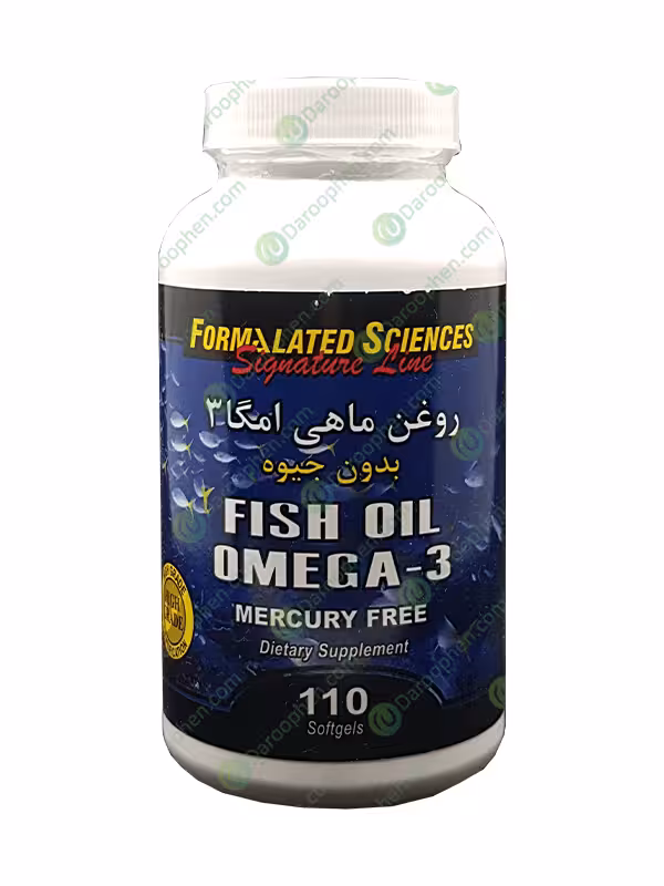 کپسول روغن ماهی امگا 3 فرمولیتد ساینسز بدون جیوه – formalated Sciences Omega 3 Fish Oil Soft Gels