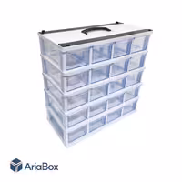 کشو ابزار و قطعات 20 کشو 5 طبقه سفید قنادپلاست مدل B5