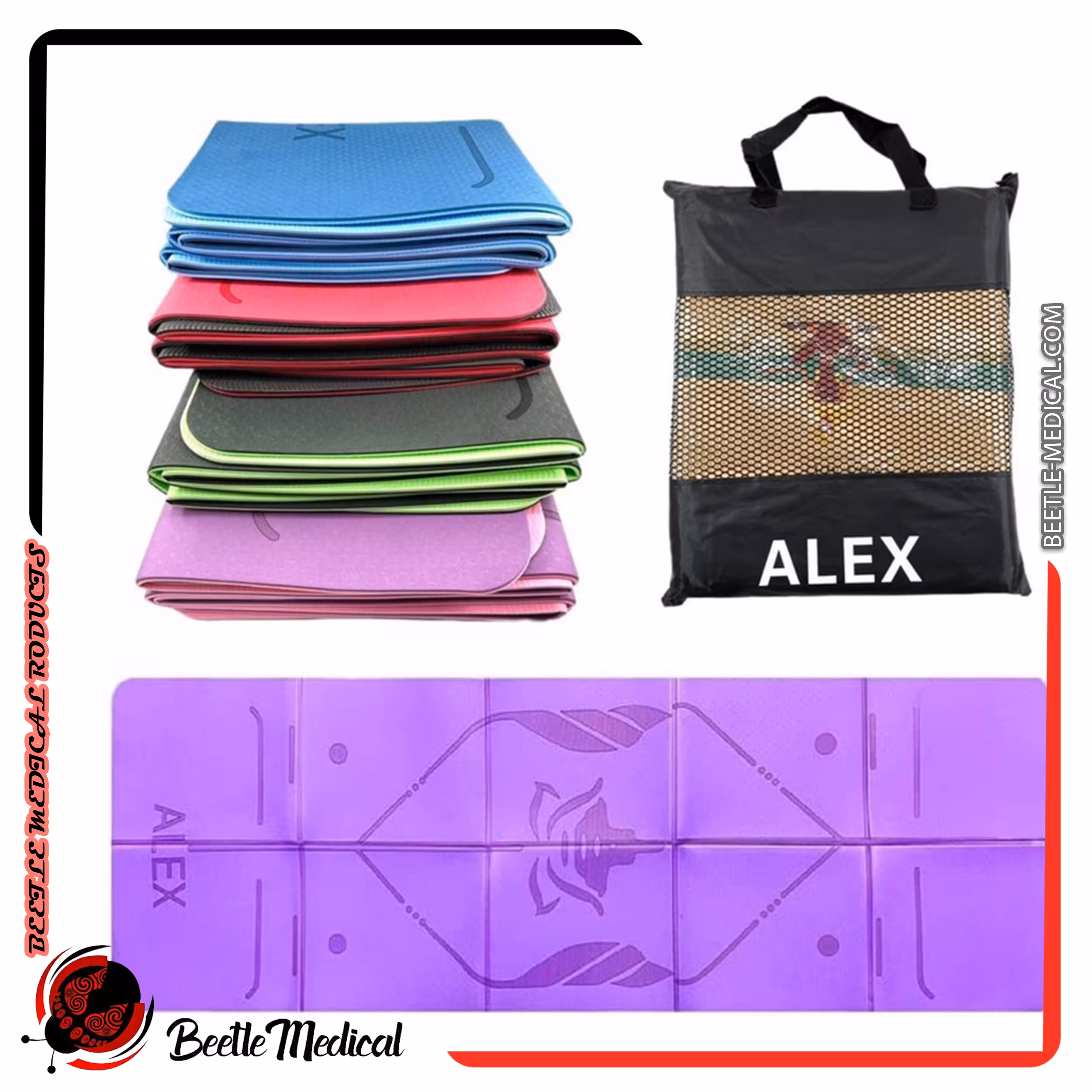 زیرانداز مت یوگا TPE تاشو ALEX