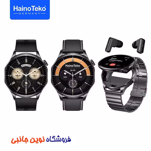 ساعت هوشمند همراه ایرپاد هاینو تکو مدل HainoTeko-12 ا HainoTeko-12 Waterproof Smartwatch With Builtin Wireless Earbuds (تک/عمده)