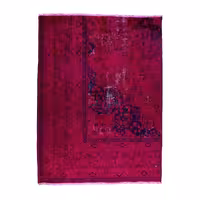 فرش وینتج دستبافت رنگ شده دو متری کد 9916