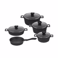 سرویس قابلمه چدن گرانیت 9 پارچه تکنو مدل اورس