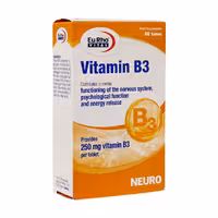 قرص ویتامین B3 250 میلی گرم یوروویتال 60 عدد Eurhovital Vitamin B3 250 mg 60 Tablets