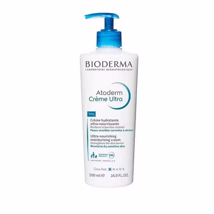 کرم مرطوب کننده و مغذی بایودرما مناسب پوست خشک حجم 500mL