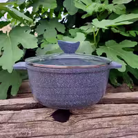 قابلمه گرانیتی پیلو PILAU مدل اسنوهپی رنگ خاکستری سایز 24