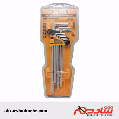 ست 9 عددی آلن شش گوش بلند دینگشی 17122A