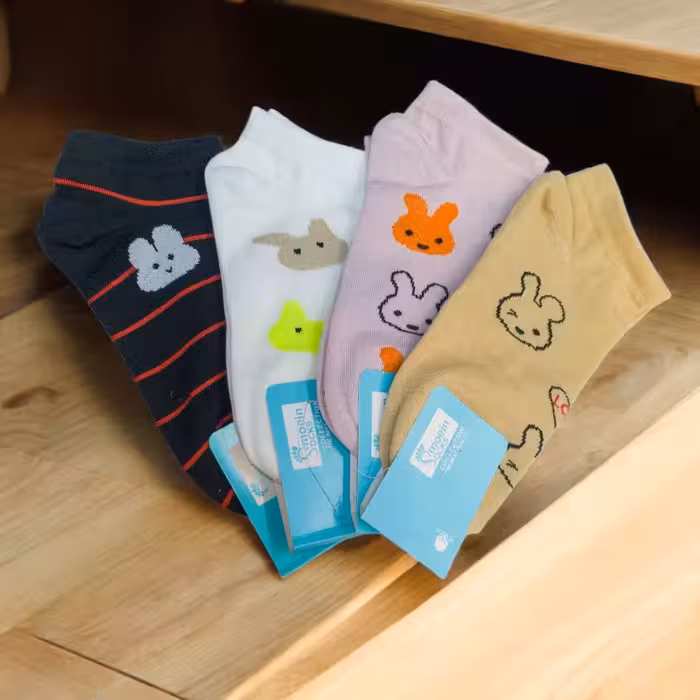 جوراب مچی کارت ابی طرح میکس خرگوش