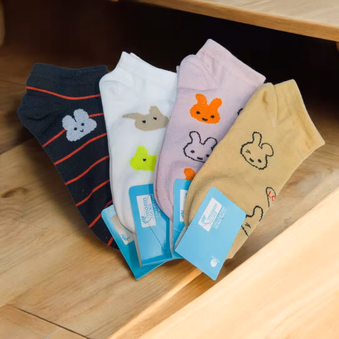 جوراب مچی کارت ابی طرح میکس خرگوش