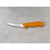 چاقوی چربی‌گیری حرفه‌ای Ritter | برند زولینگن (Solingen) | ساخت آلمان | تیغه فولادی ضدزنگ 13 سانتی‌متری | رنگ زرد | طراحی ارگونومیک | مناسب برای قصابی، کشتارگاه و آشپزخانه صنعتی | مناسب برای جدا کردن چربی گوشت