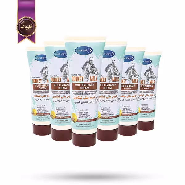 6 عدد کرم شیر الاغ مکس لیدی Max Lady مدل مولتی ویتامین multi vitamin حجم 50 میلی لیتر (اورجینال)