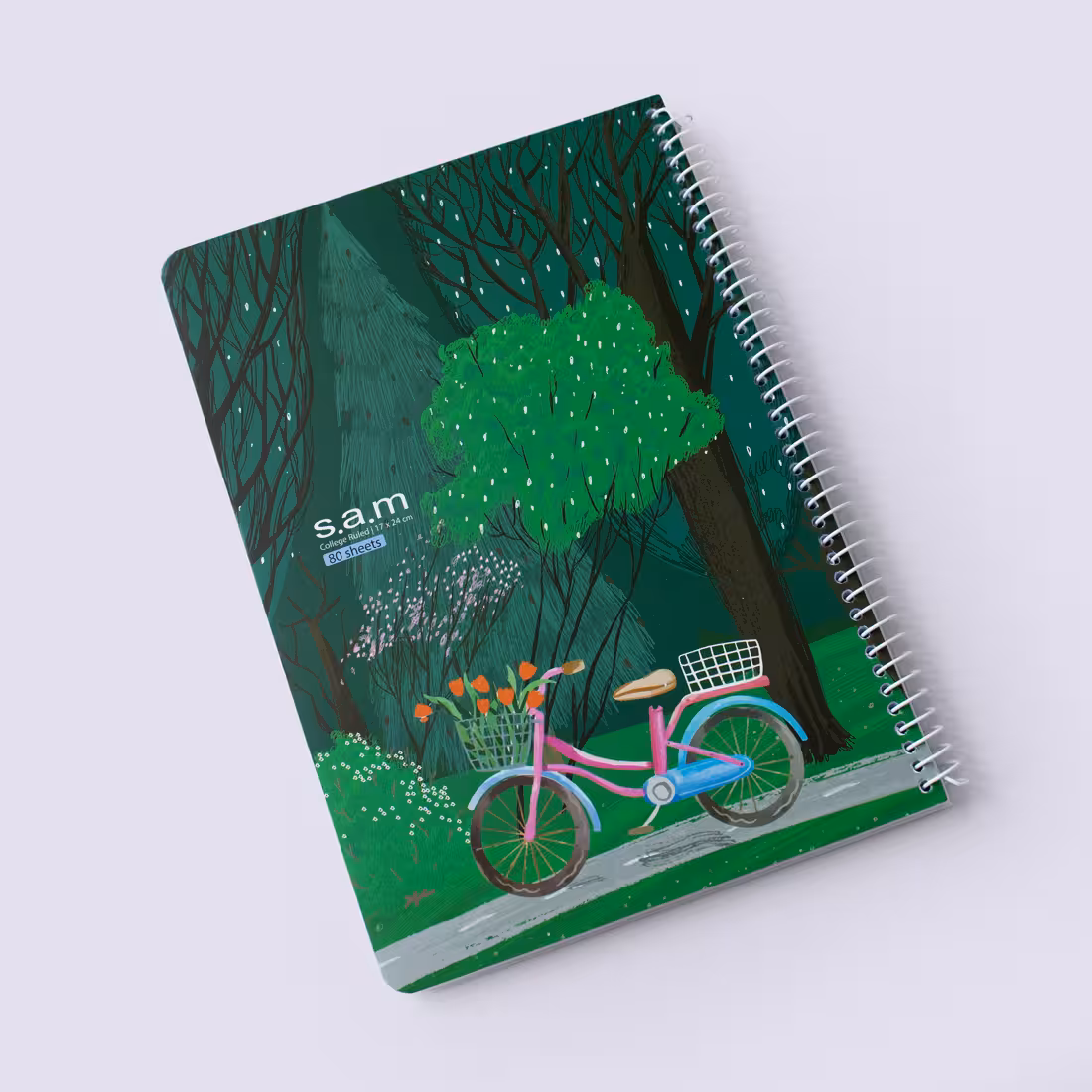 دفتر خطدار 80 برگ جنگل سم (s.a.m)