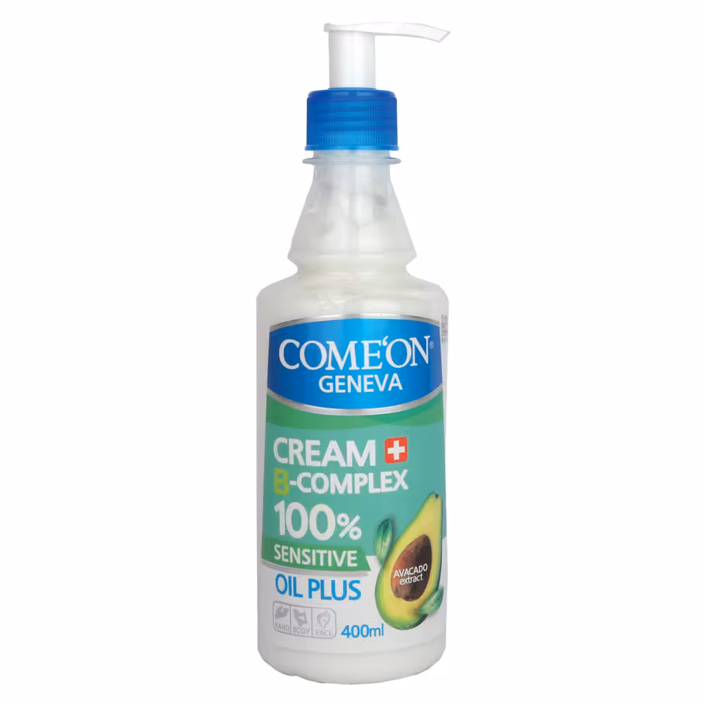 کرم پمپی کامان مدل مرطوب کننده مناسب برای پوست های خشک با حجم 400 میلی لیتر ( comeon cream )