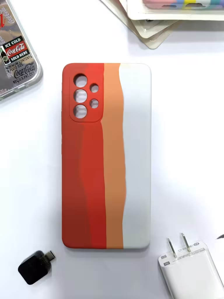 قاب سیلیکونی رنگین کمانی سامسونگ Samsung A53Samsung A53 rainbow silicone case