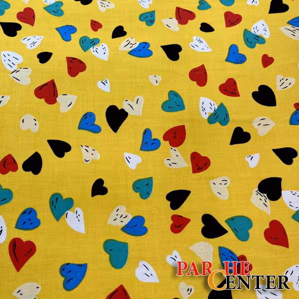 پارچه نخی طرح قلبی کد 668