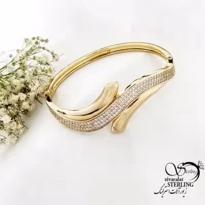 دستبند النگویی برند ژوپینگ طرح طلا کد 19760