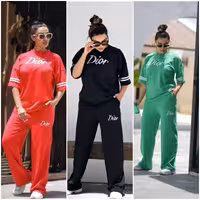 تیشرت شلوار ست دیور جنس اسپان بسیار شیک تنخور بی نظیر تنوع رنگی عالی