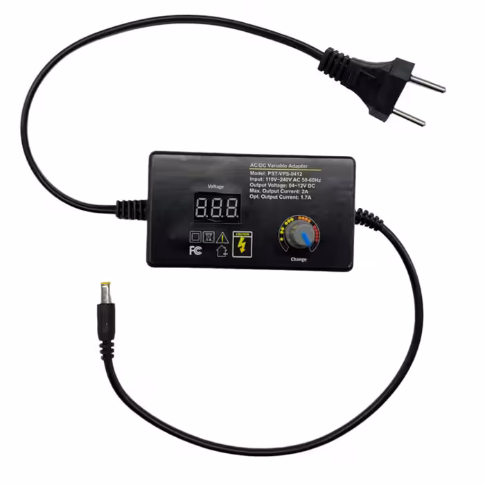 آداپتور متغیر 4 الی 12 ولت 2 آمپر مدل PST-VPS-041202-V | کالا مکس