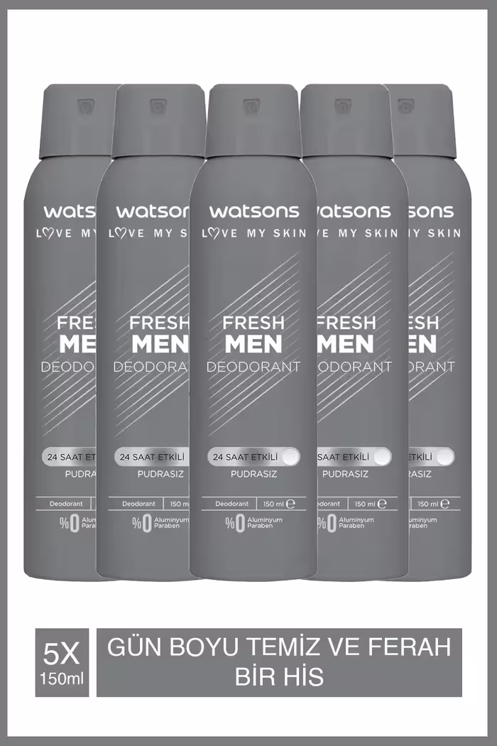 اسپری دئودورانت بدون پودری فرش من 150 میلی لیتر - بسته 5 عددی - 10339