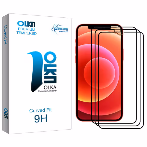 محافظ صفحه نمایش سرامیکی کولینگ مدل Olka glass مناسب برای گوشی موبایل اپل Iphone 12 بسته سه عددی