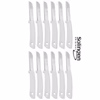 دوازده عدد چاقوی دندانه دار اصل سولینگن برای میوه و سبزیجات | تیغه فولادی ضدزنگ | دسته پلاستیکی با کیفیت | مجموعه 12 عددی | مناسب برش انواع میوه و سبزی | طراحی ارگونومیک | ساخت آلمان