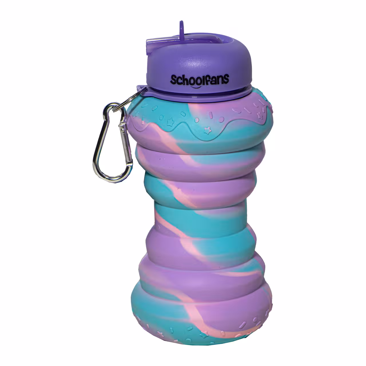 قمقمه سیلیکونی تاشو اسکول فنس گنجایش 600 میلی لیتری