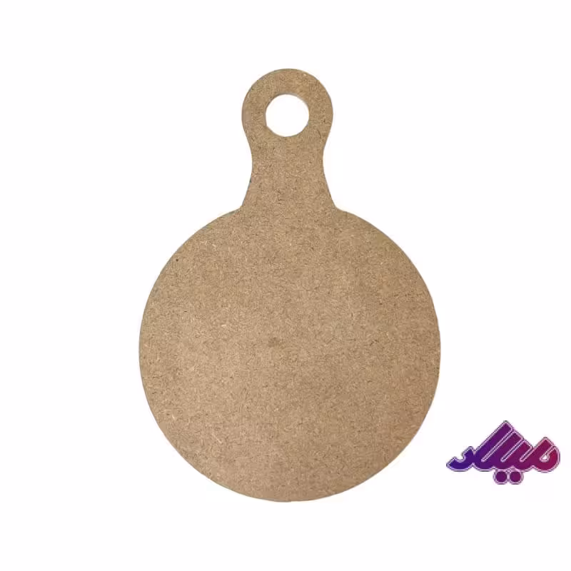 بیس MDF خام زیر لیوانی دایره دسته دار قطر 10 سانت ضخامت 6 میل
