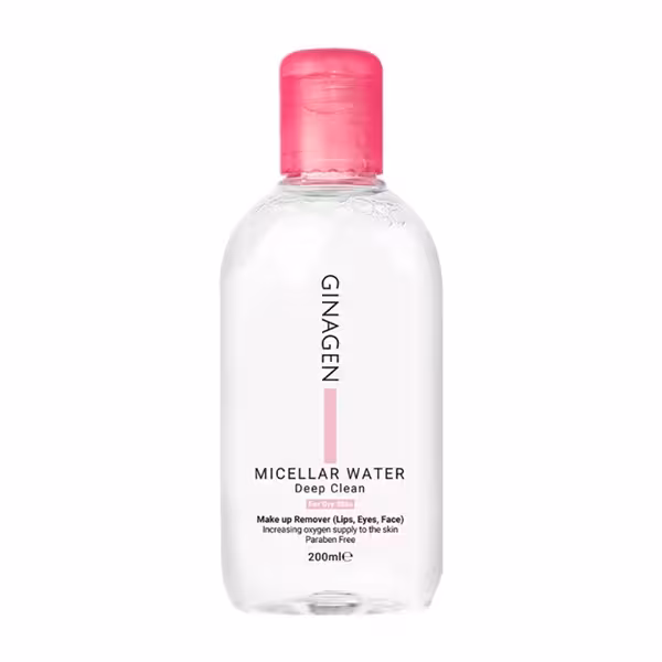 میسلار واتر ژیناژن مخصوص پوست خشک و نرمال حجم 200 میلی لیتر | Ginagen Micellar Water For Dry Skins 200ml