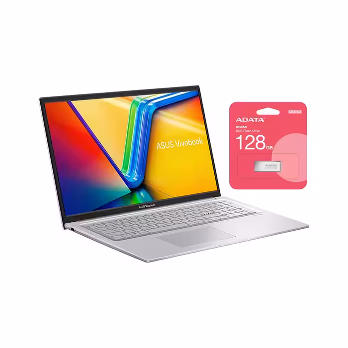 باندل لپ تاپ 15.6 اینچی ایسوس مدل Vivobook 15 F1504VA-NJ823-i5 1335U 12GB 512SSD با فلش مموری ای دیتا مدل UR350 ظرفیت 128 گیگابایت