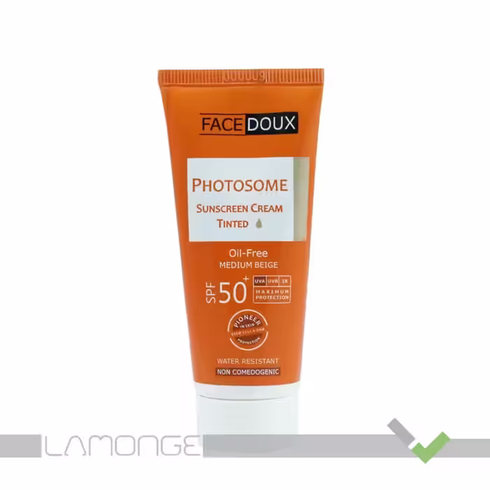 کرم ضدآفتاب SPF50 رنگ بژ متوسط مناسب پوست چرب فتوزوم فیس دوکس