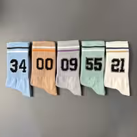 جوراب ساقدار دومینو نوشته دار سری اعداد