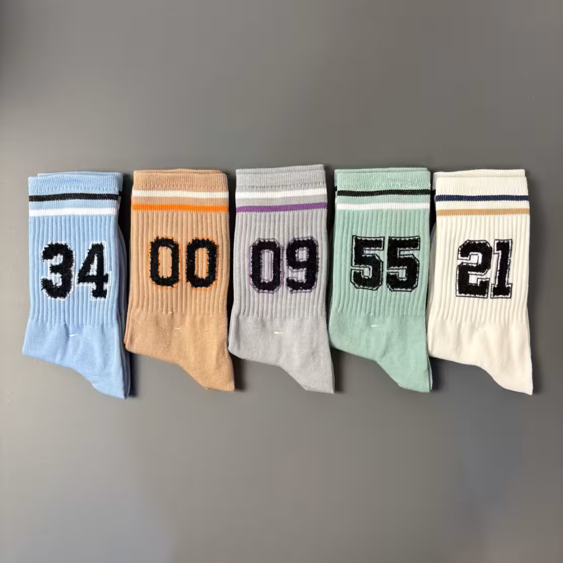 جوراب ساقدار دومینو نوشته دار سری اعداد