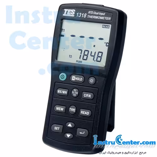 حرارت سنج دو کانال تماسیPT100 -RTDساخت کمپانی TESمدل TES-1318