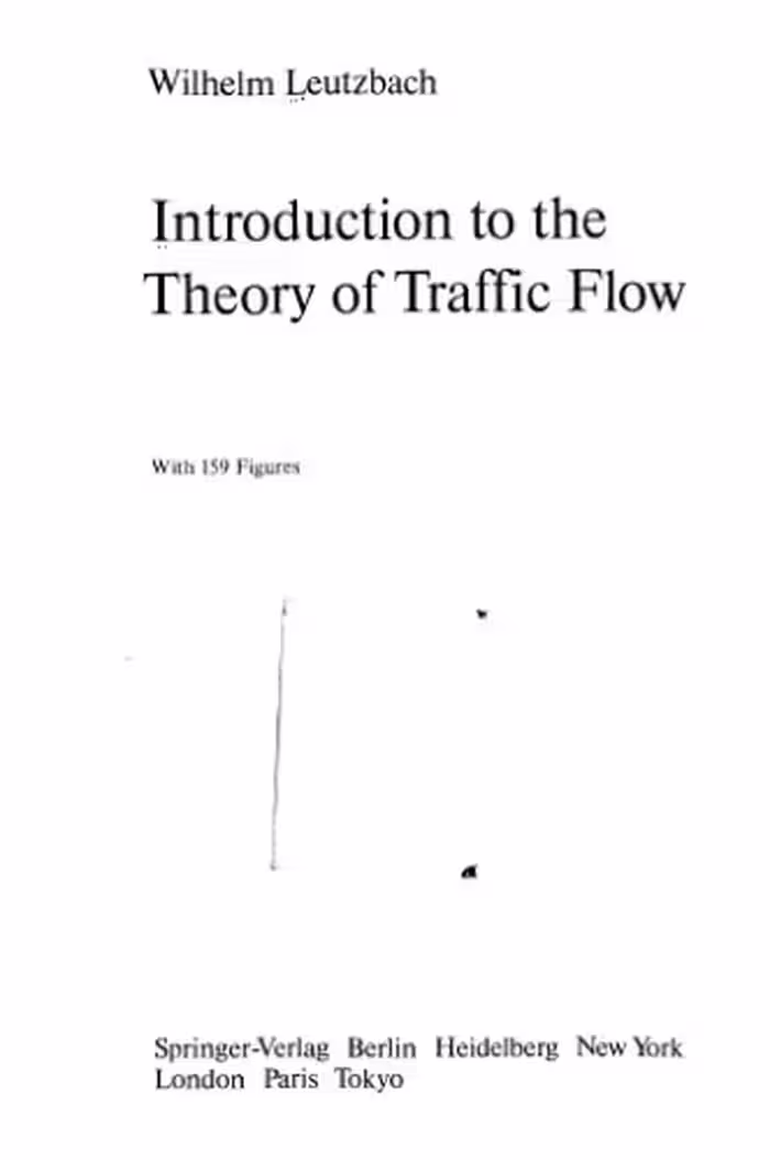 خرید و دانلود نسخه کامل کتاب Introduction to the theory of traffic flow