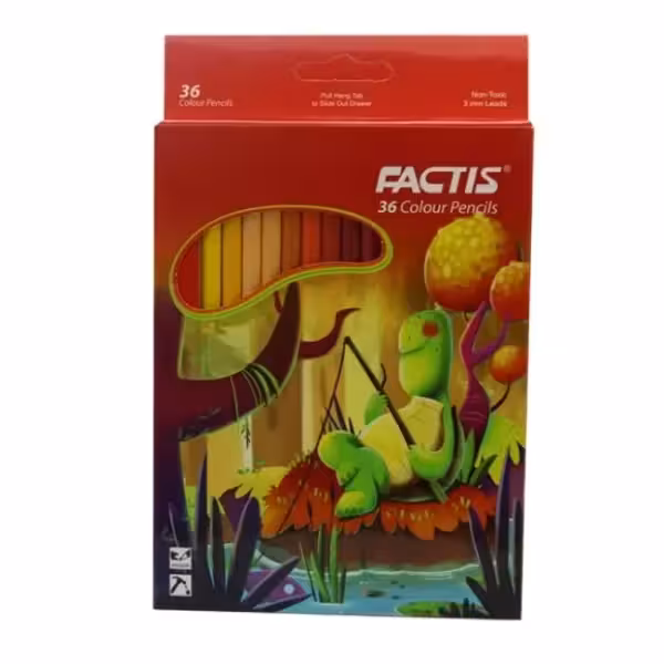 مداد رنگی 36 رنگ فکتیس طرح لاک پشت ماهی گیر
