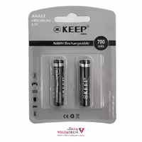 باتری نیمه قلمی شارژی 2 عددی کیپ 700mAh