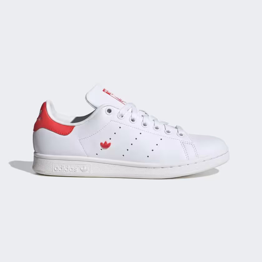 قیمت و خرید کفش سفید، قرمز آدیداس مدل STAN SMITH SHOES اورجینال